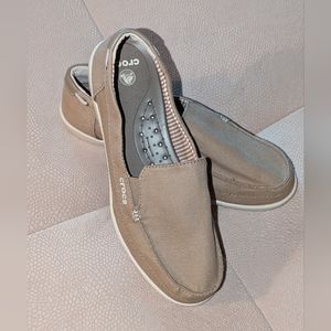 Crocs canvas slip-on loafers women's size 11